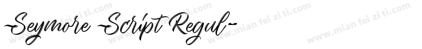 Seymore Script Regul字体转换